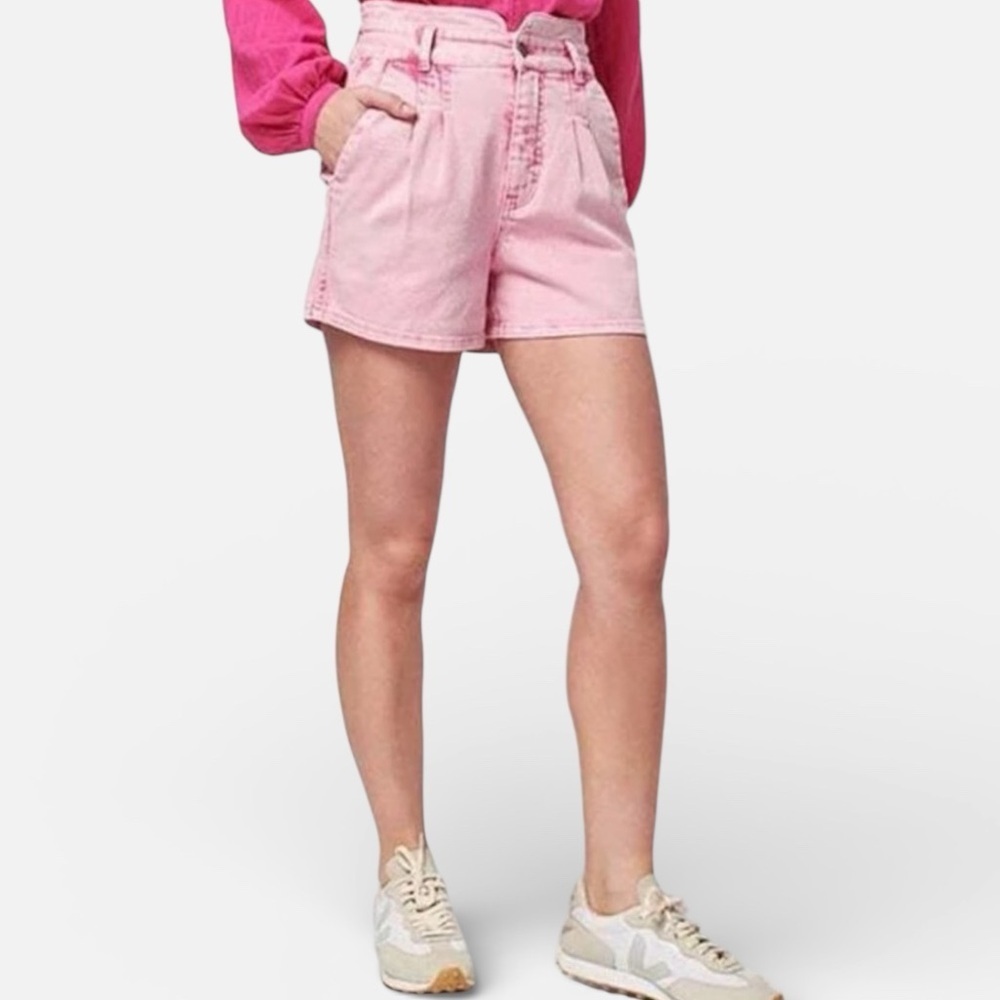Faherty Organic Cotton Rikki High Waist Shorts In A Pink Wash
